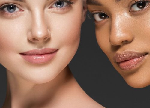 Women with plump lips after LipLase treatments