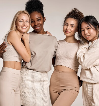 Group Of Girl Friends Ready For Appointment